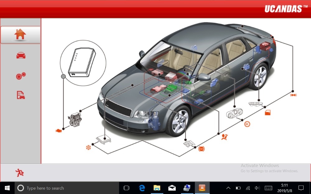 Escáneres obd2 de todo el sistema ucandas vtm wifi