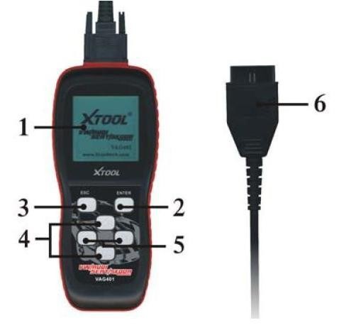 Herramienta de diagnóstico del escáner automático xtool vag401 obd2