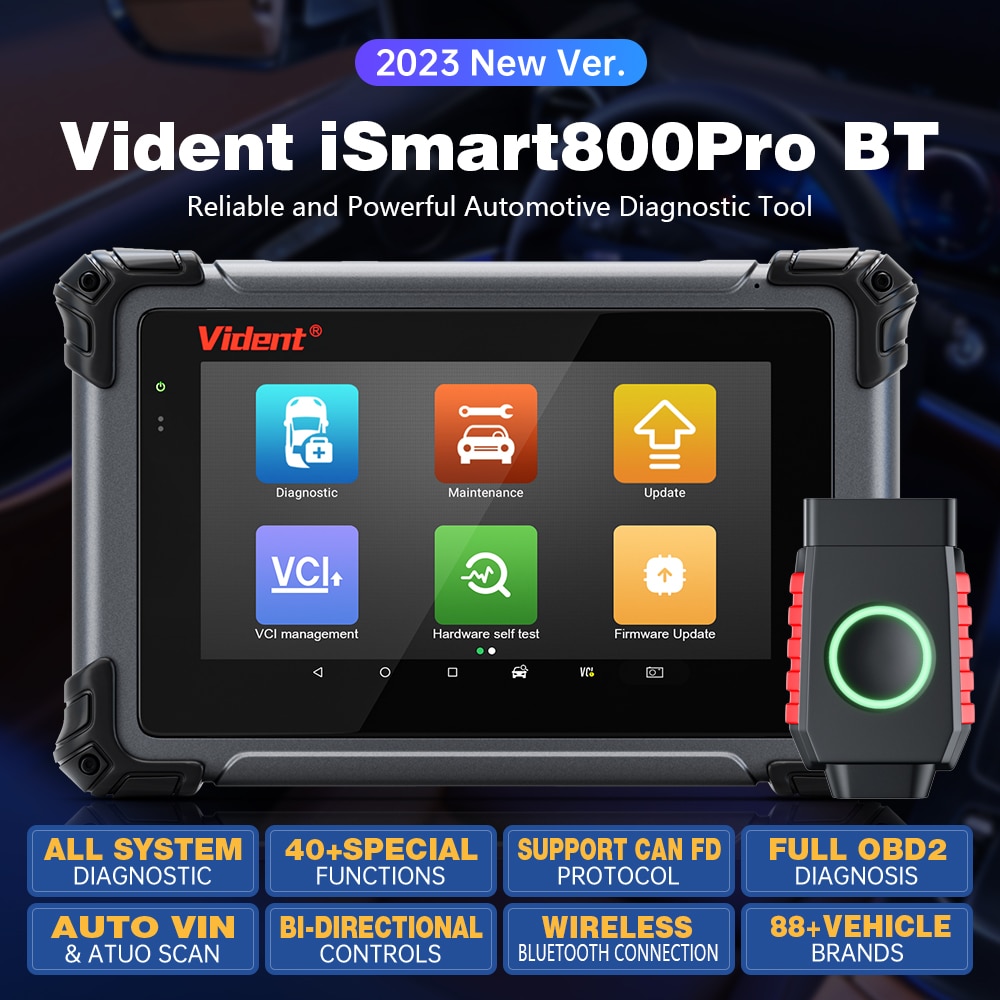 2023 Vident iSmart800Pro BT All System Diagnostic Tool