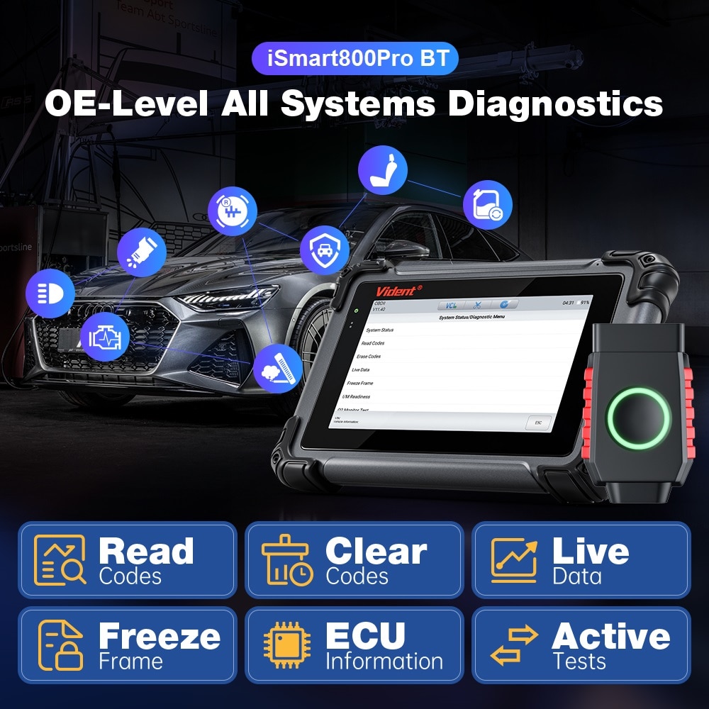 2023 Vident iSmart800Pro BT All System Diagnostic Tool