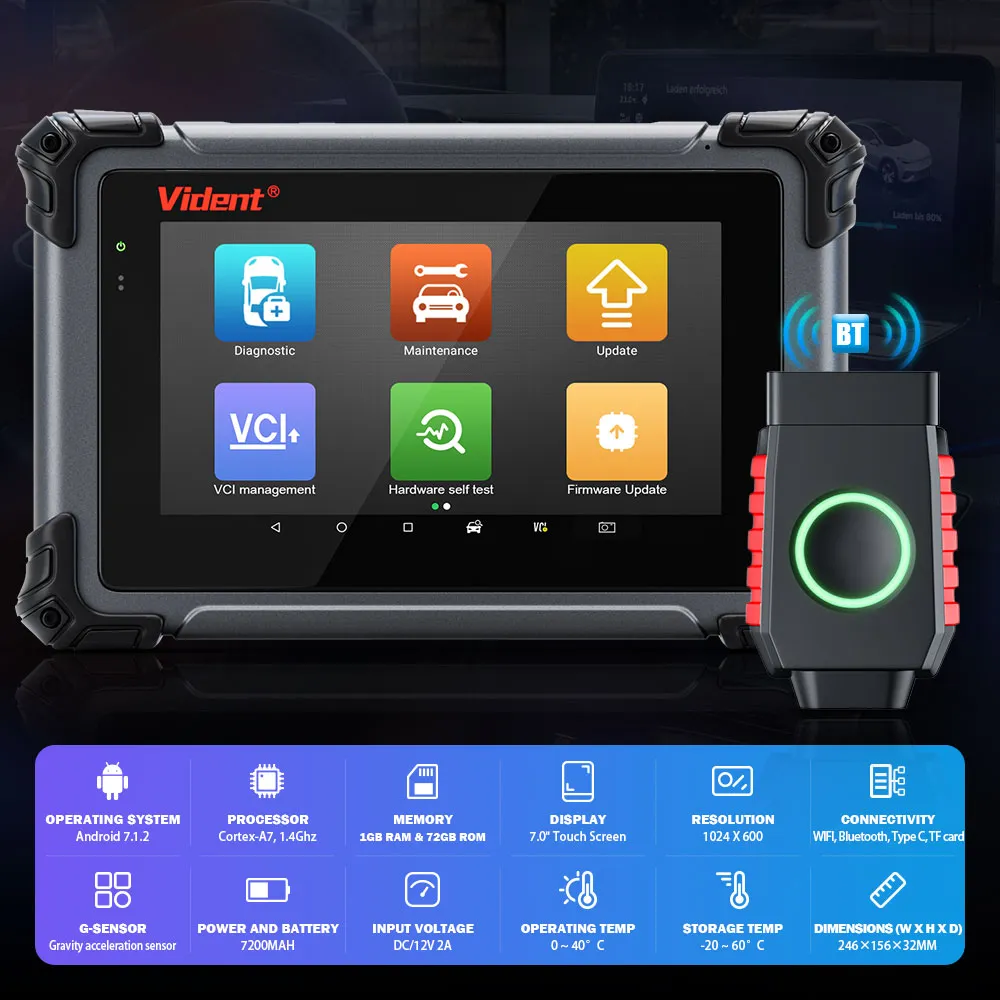 Vident iSmart800Pro BT OBD2 Bluetooth Car Diagnostic Too