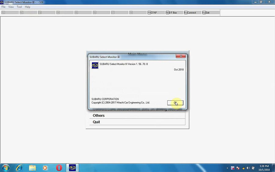 V2018.10 software Subaru ssm - III
