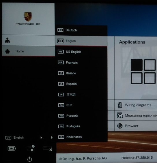 Porsche PIWIS3 Support Languages