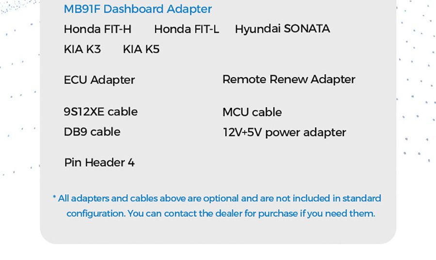 Conector del salpicadero xhorse mini prog