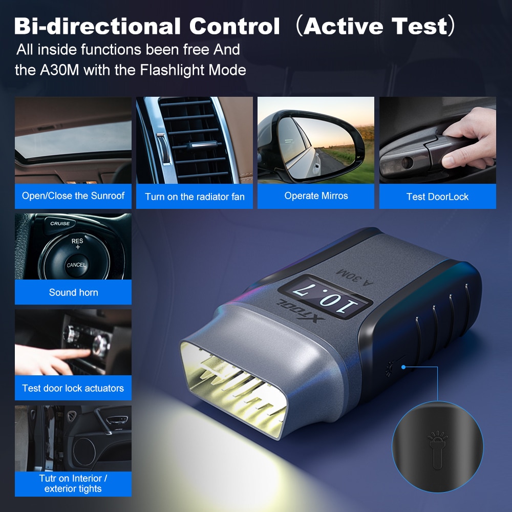 Herramienta de diagnóstico de todo el sistema xtool a30m obd2