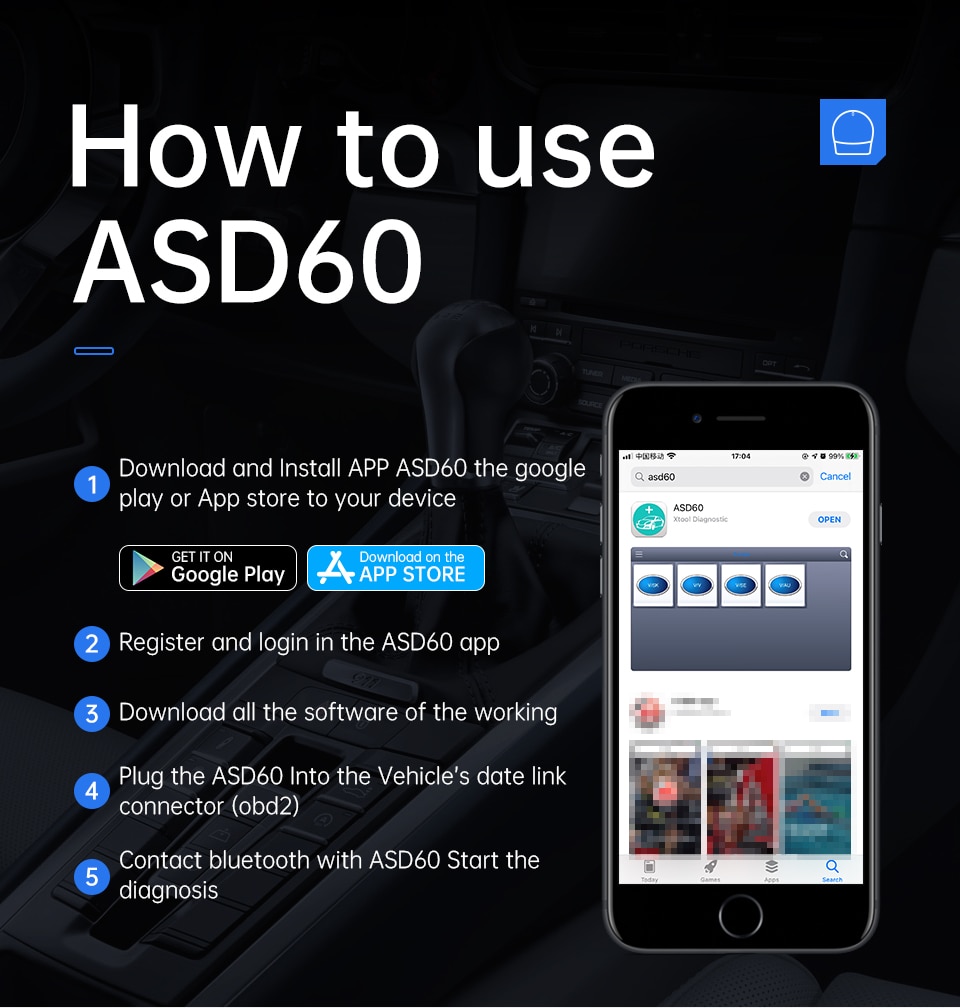 Escáneres xtool asd60 obd2