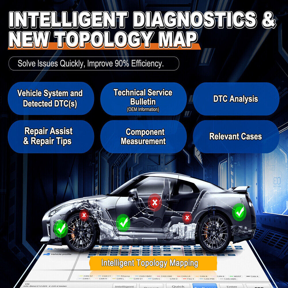 Herramienta de diagnóstico automotriz xtool d9ev