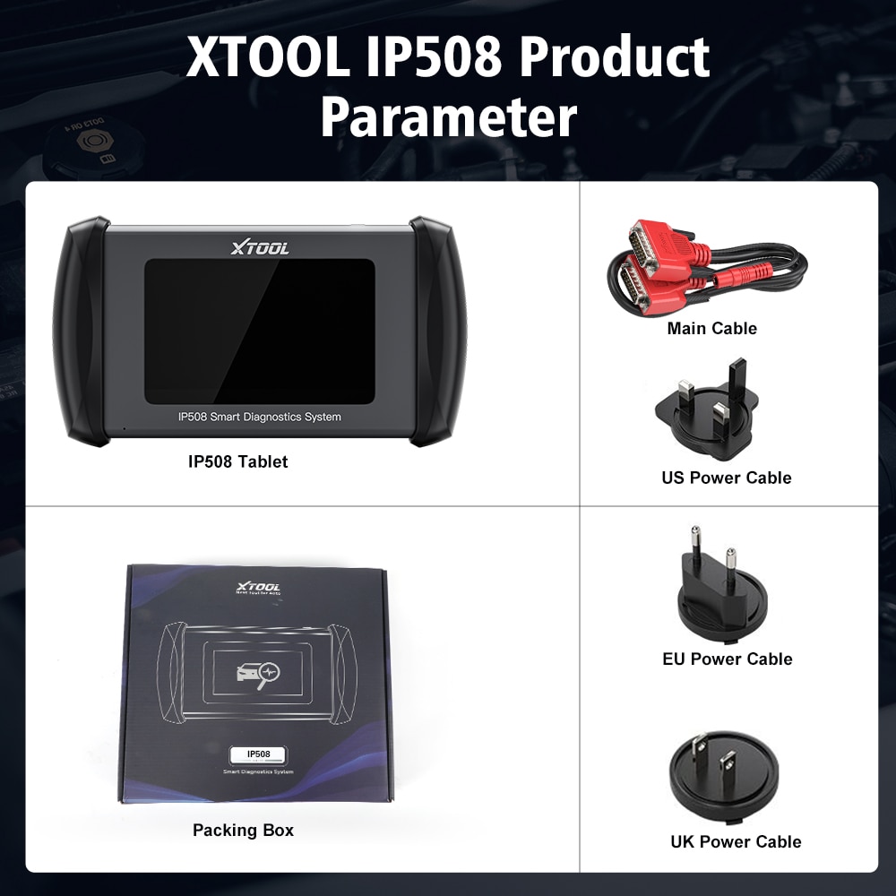 Herramienta de diagnóstico del sistema xtool inplus ip508 obd25