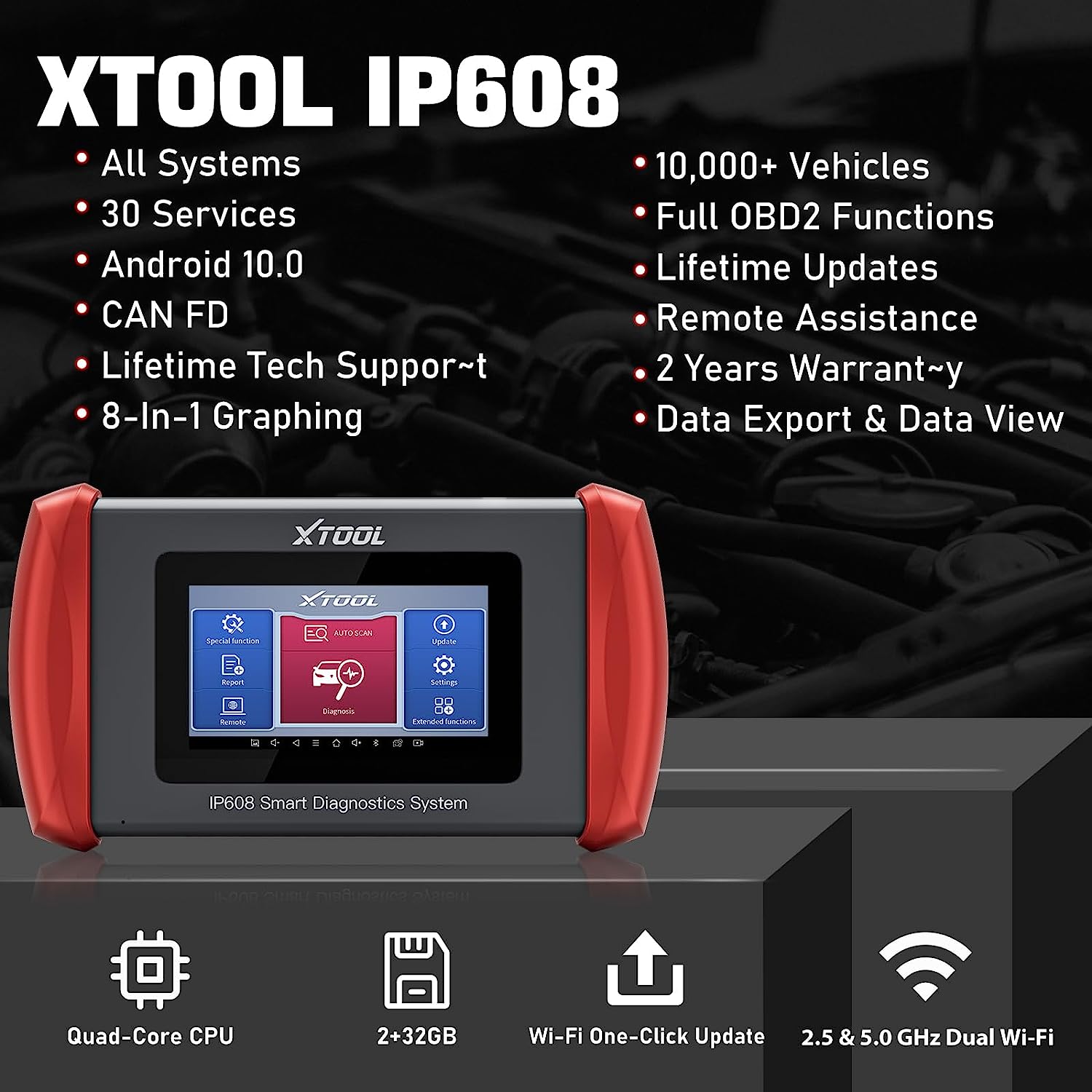 Escáneres xtool inplus ip608 obd2