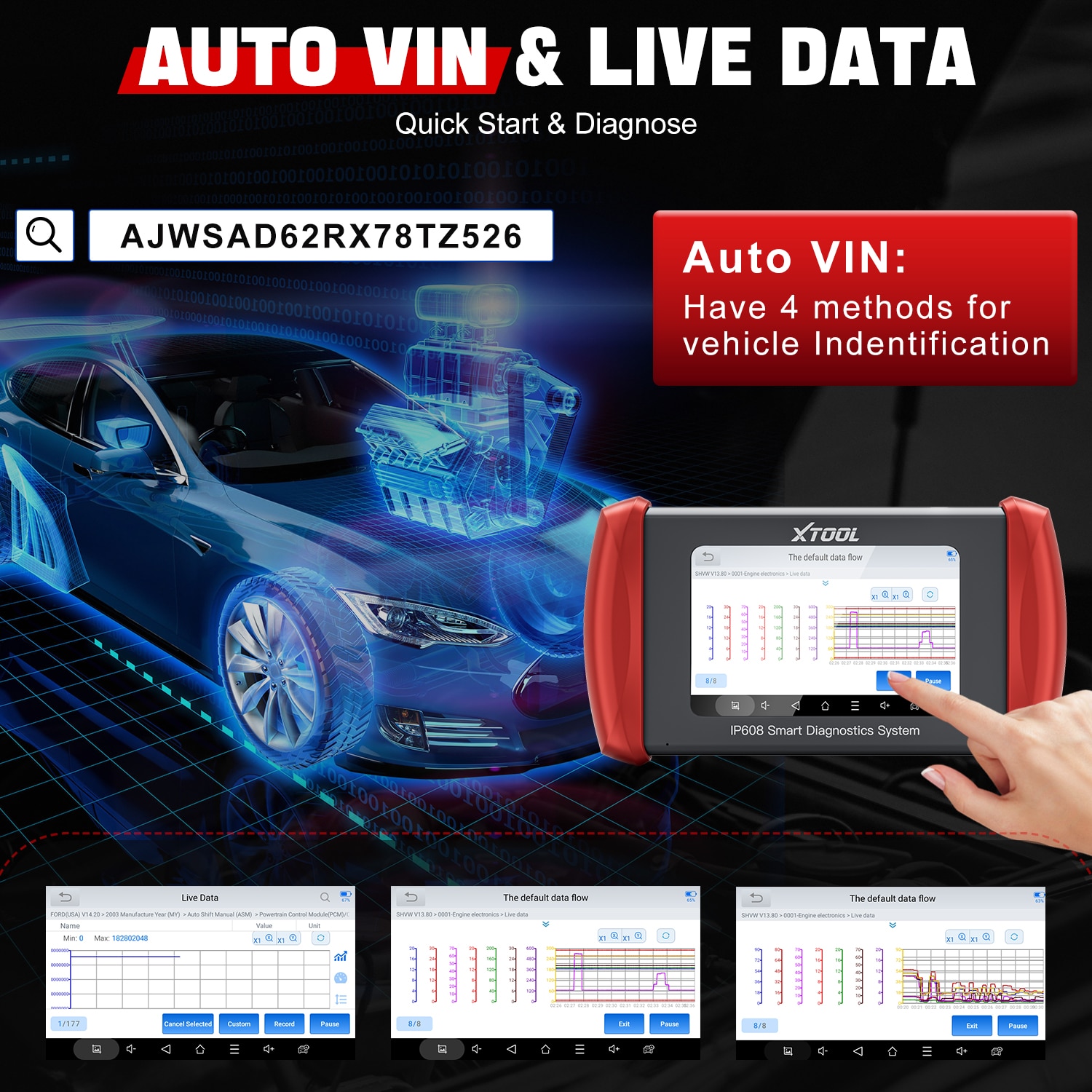 XTOOL InPlus IP608 OBD2 Scanner