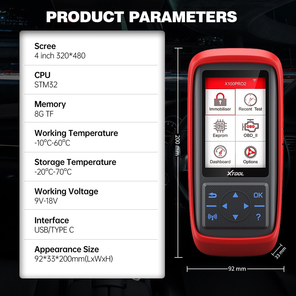 XTOOL X100 Pro3 Professional Auto Key Programmer 