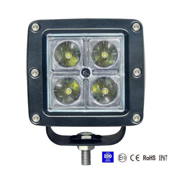 12W Spot/Flood LED Work Light OffRoad Jeep Boat Truck IP67 12V 24V