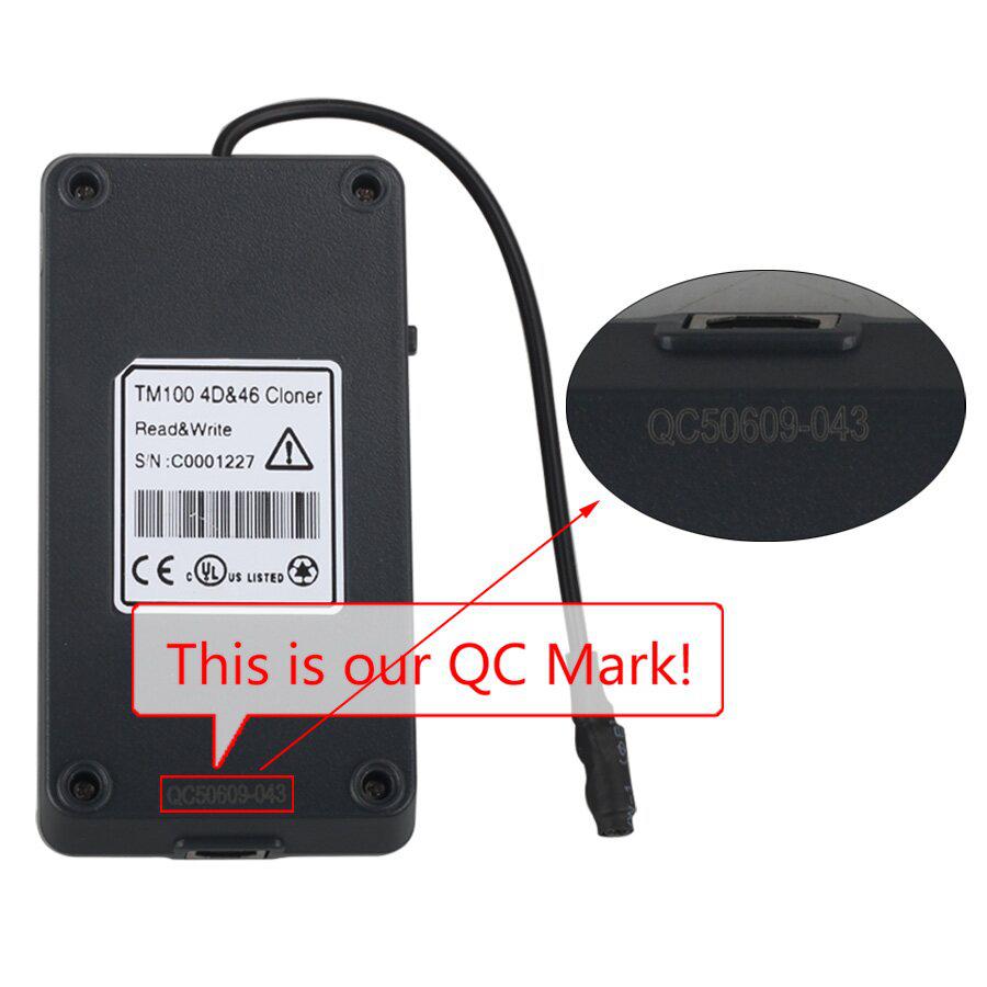 TM100 4D and ID46 Clone Machine Work With TM100 Transponder Key Programmer