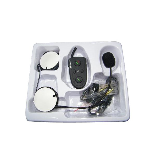 Kit sin manos Bluetooth para auriculares de casco de motocicleta 100m walkie - talkie