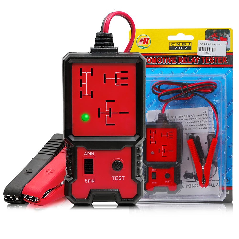 Durable 12V Electronic Car Battery Checker Tool Premium Portable Fast Automotive Relay Tester