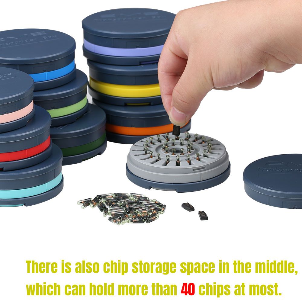 Caja de almacenamiento de chips de lata mágica 2M2 10 / juego