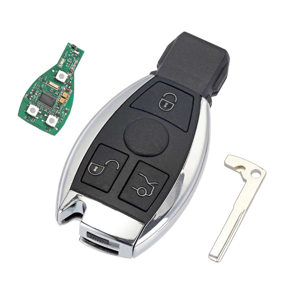 3 Buttons Remote Car Key Shell Key Replacement For Mercedes Benz year 2000+ NEC&BGA Control 433MHz