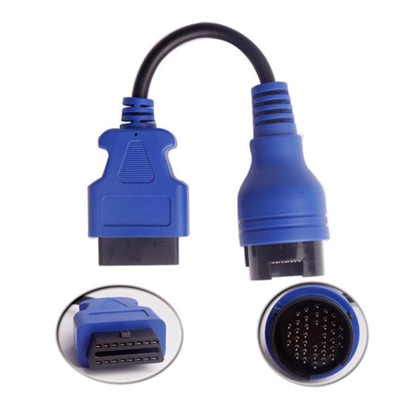 Cable OBDII de 38 a 16 agujas de alta calidad para herramientas de diagnóstico de camiones Iveco - versión azul