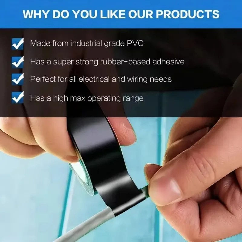 50m high-temperature resistant black rubber 