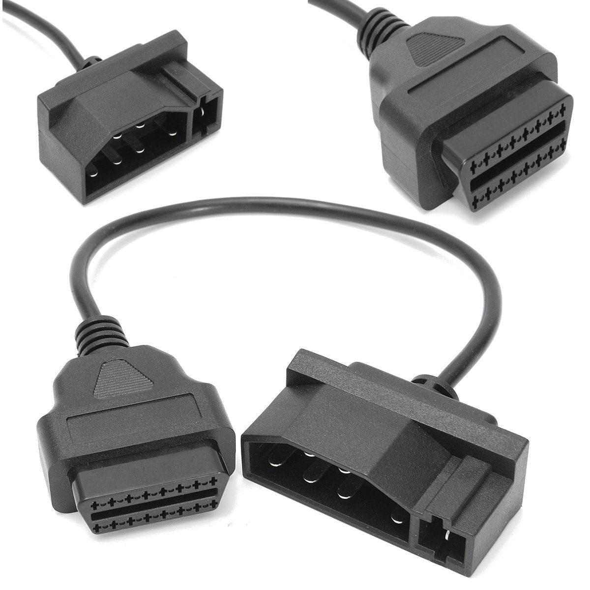 Cable de adaptación de diagnóstico de alta calidad de 7 Pines obd1 a obd2 OBDII de 16 Pines para Ford