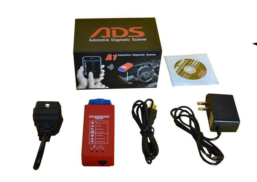 ADS A1 Bluetooth OBDII 스캐너는 Android Windows XP가 휴대 전화 태블릿 노트북 및 가정용 컴퓨터에서 작동하도록 지원합니다.