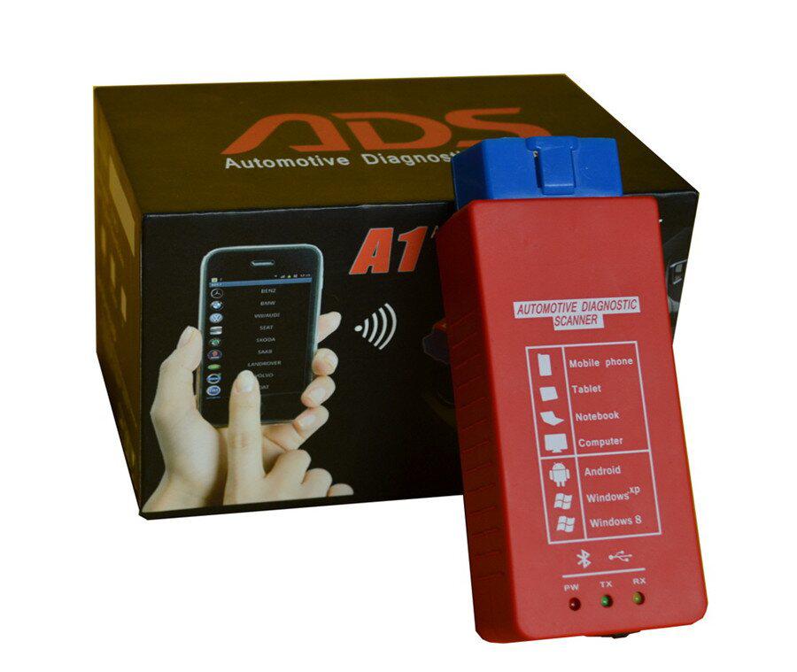 ADS A1 Bluetooth OBDII Scanner Support Android Windows XP Work On Mobile Phone Tablet PC Laptop And Home PC