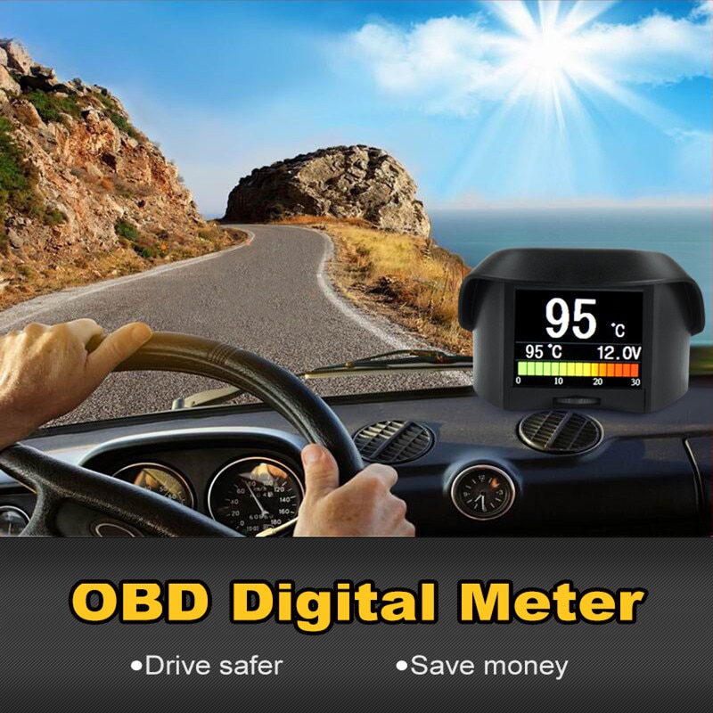 Ancel a202 computadora a bordo obd2 termómetro de consumo de combustible de velocidad digital para automóviles obd2 herramienta de escaneo