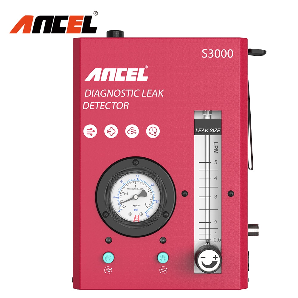 ANCEL S3000 Upgraded Car Smoke Leak Detector Exhaust Smoke Meter Machines Leak Locator Automotive Diagnostic Of Pipe Systems