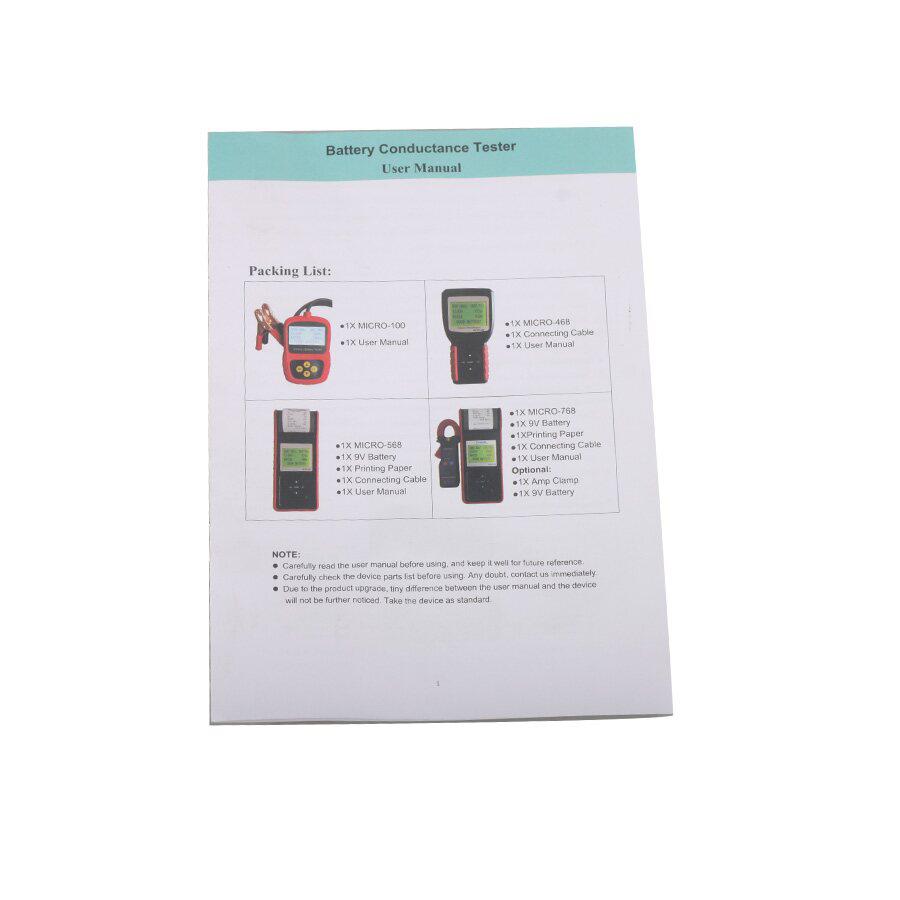 AUGOCOM MICRO-568 Battery Tester Battery Conductance & Electrical System Analyzer With Printer