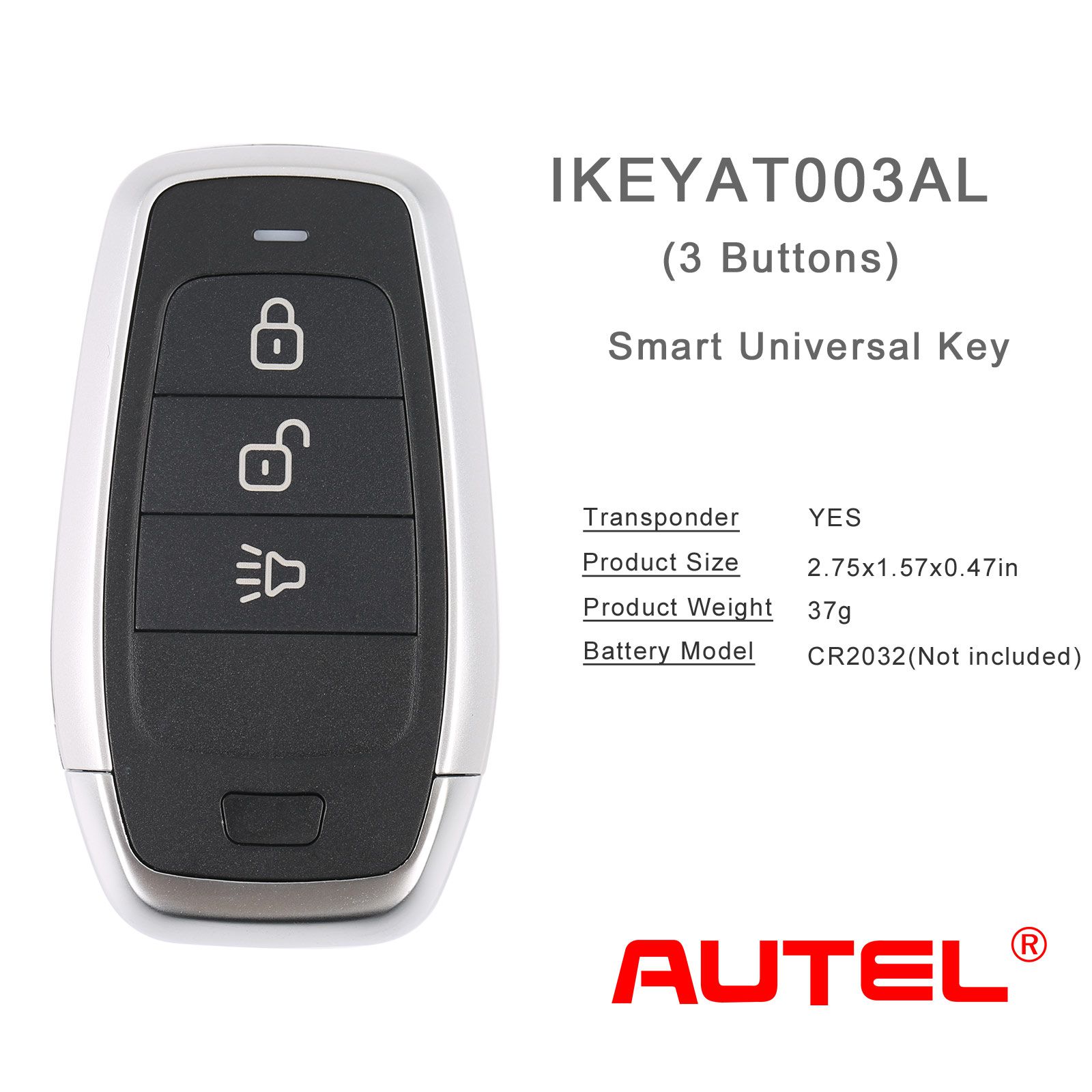 Autel ikeyat003al 3 botones clave inteligente universal independiente 5 piezas / lote