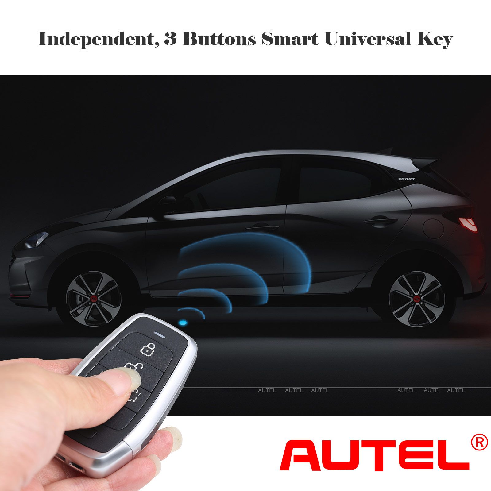 Autel ikeyat003bl 3 botones clave inteligente universal independiente 5 piezas / lote