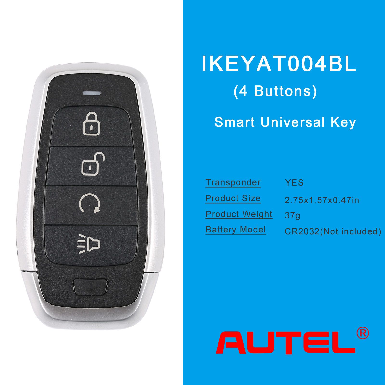 Autel ikeyat004bl 4 botones clave inteligente universal independiente 5 piezas / lote