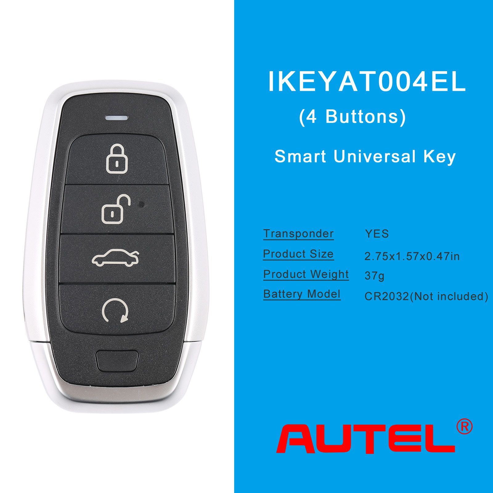 AUTEL IKEYAT004EL 4 Buttons Independent Universal Smart Key 5pcs/lot