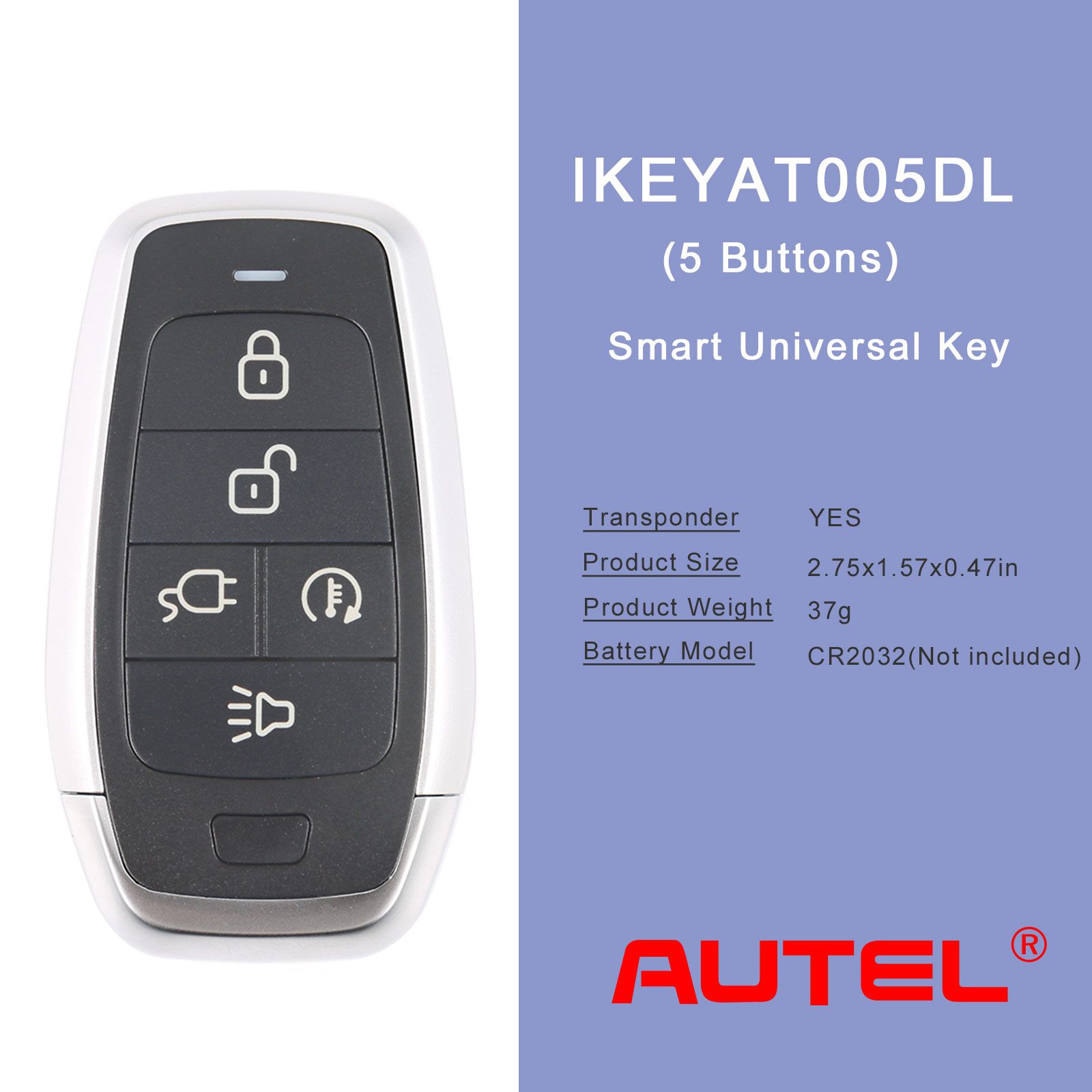 Autel ikeyat005dl 5 botones clave inteligente universal independiente 5 / lote