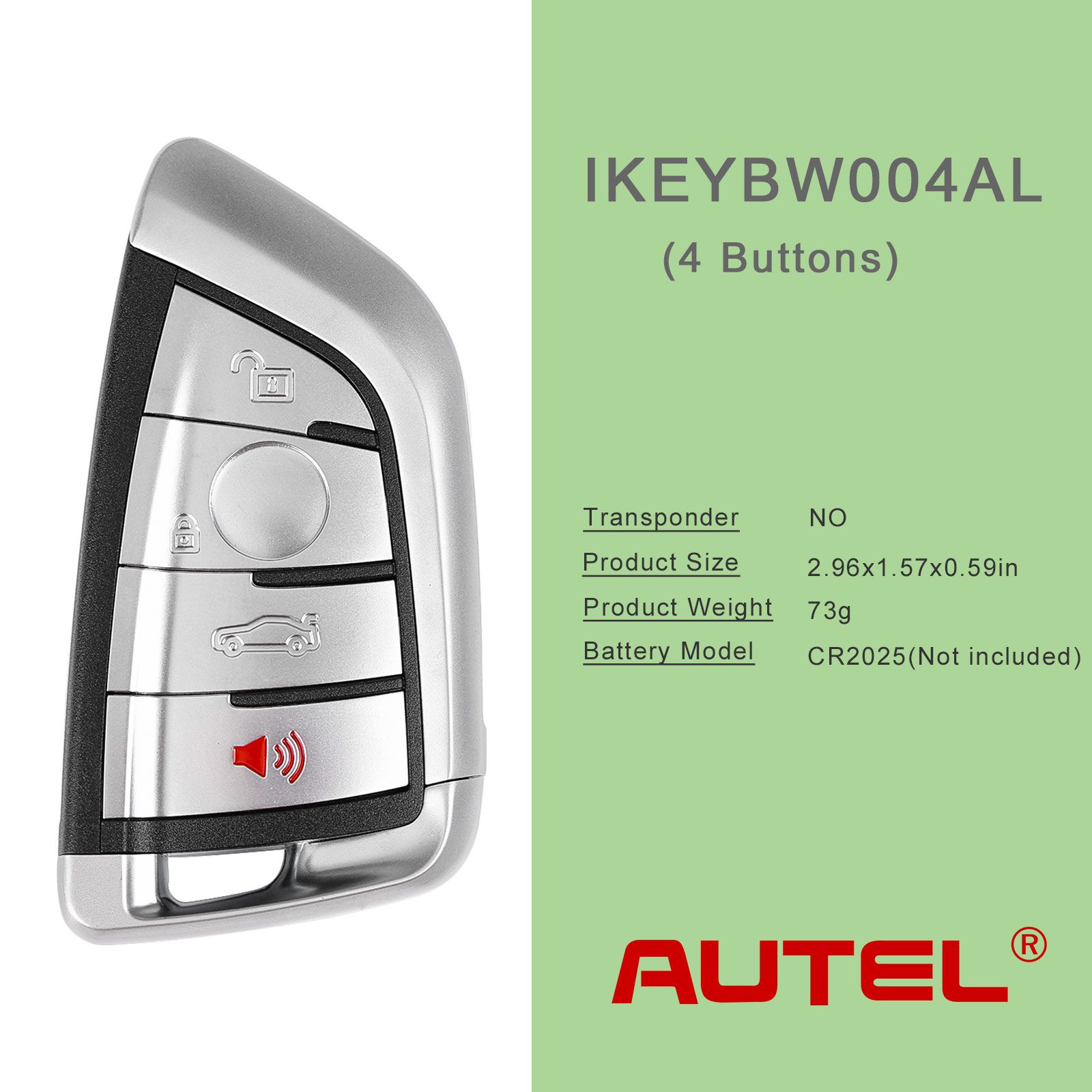 Autel ikeybw004al BMW 4 botones llave maestra inteligente compatible con BMW 5 piezas / lote