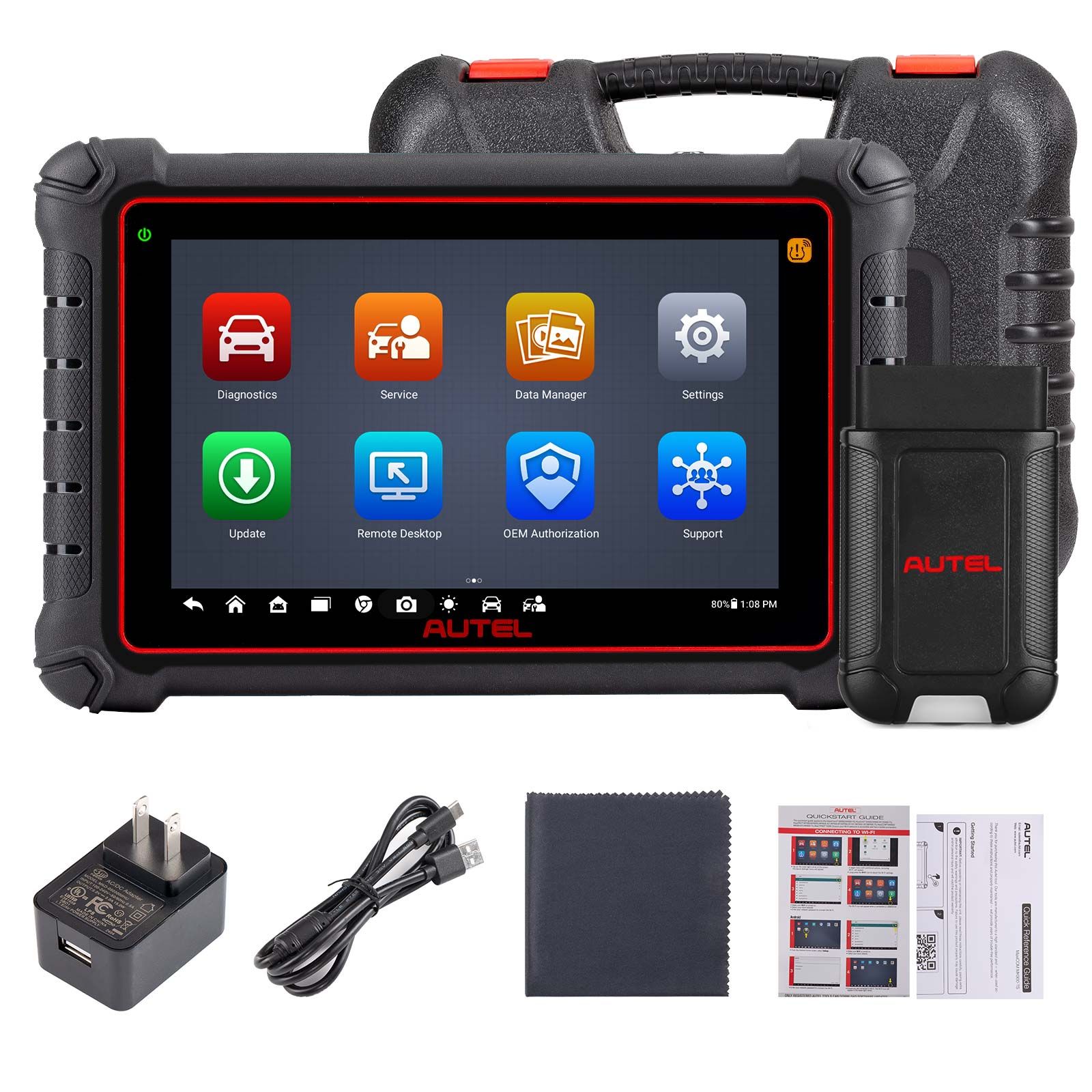 Autel MaxiCOM MK900TS MK900-TS Wireless TPMS Diagnostic Scanner with Android 11 Support DoIP/CAN FD Protocols and 40+ Services Upgraded of MK808TS