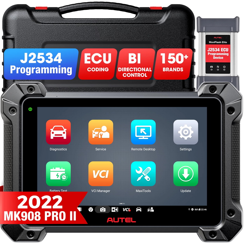 2023 새로운 Autel MaxiCOM MK908 PRO II 자동차 진단 태블릿은 VIN 및 전후 스캔을 지원합니다.