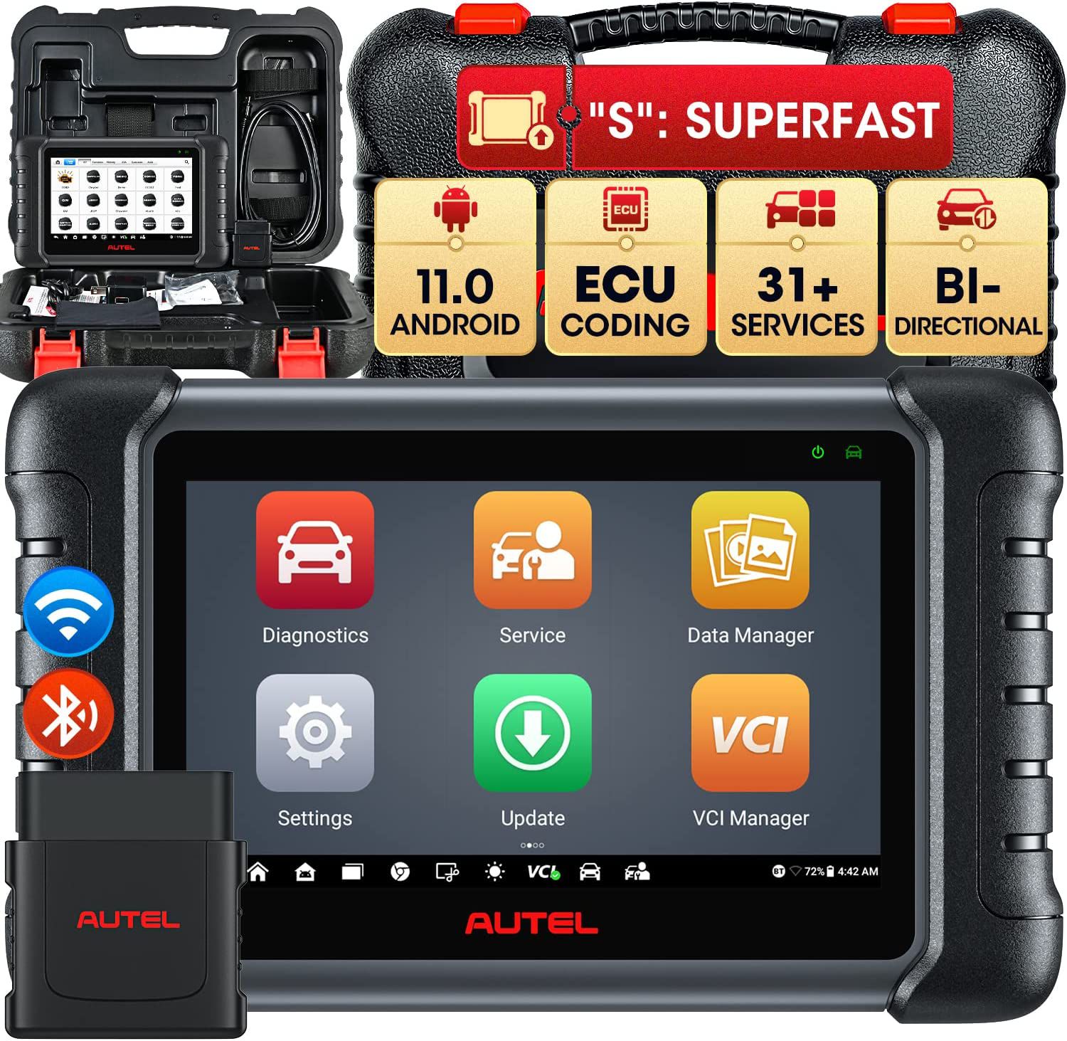 AUTEL MaxiDAS DS808S-BT Auto Diagnostic Tool Advanced ECU Coding as MS906 Pro Upgraded of DS808S MP808S MP808BT MS906BT