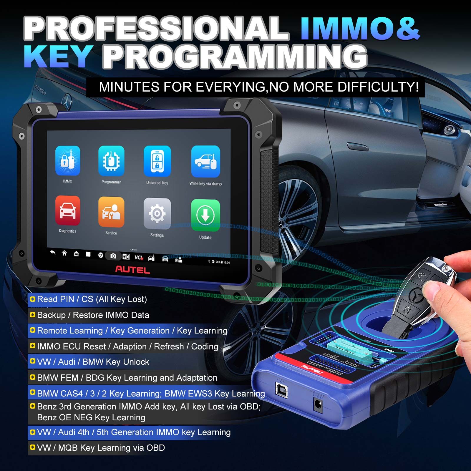 2025 Autel MaxiIM IM608 PRO II (Autel IM608 II) Full Kit with JVCI+ Plus IMKPA Accessories Get Free G-Box3 APB112