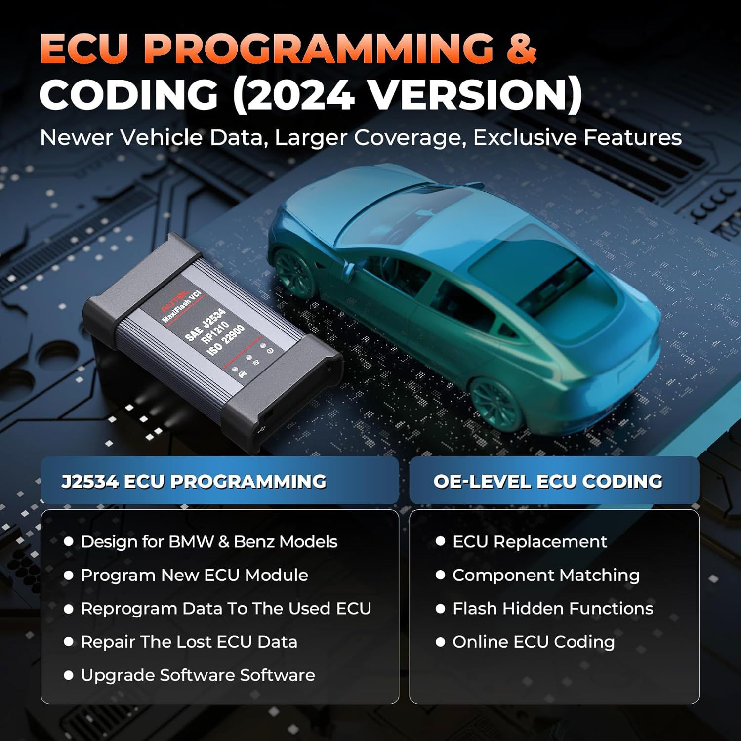 2025 Autel MaxiSys Elite II Pro Diagnosis & AutoScan 2.0 with J2534 ECU Programming Coding, 38+service MS909/MS919/Ultraの新しいバージョン