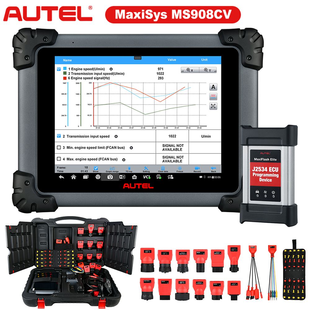  Autel MaxiSys MS908CV Diagnostic Scan Tool for Heavy Duty Truck & Commercial Vehicles