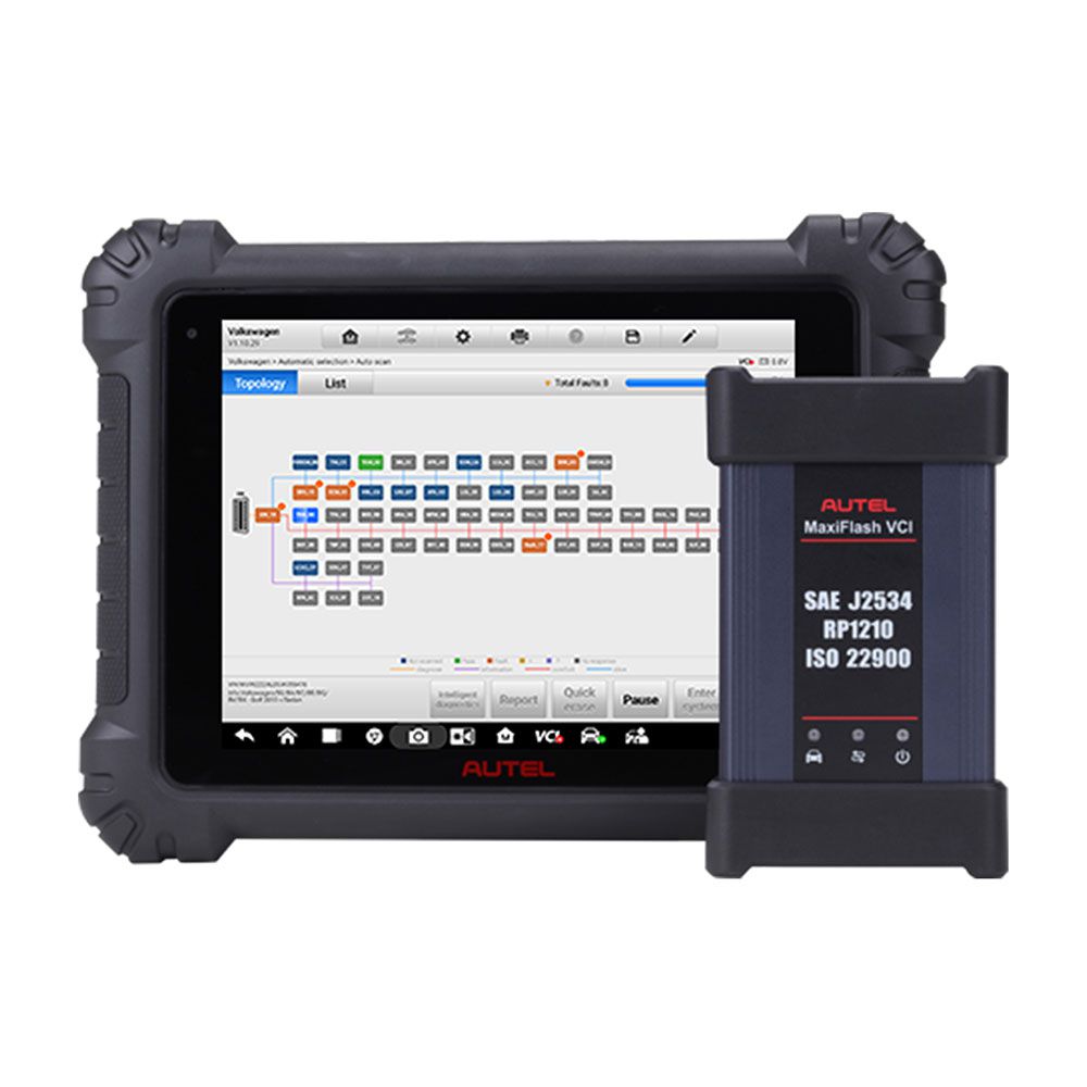 Tableta de diagnóstico inteligente de todo el sistema 100% original autoel maxisys ms909, equipada con maxiflash VCI