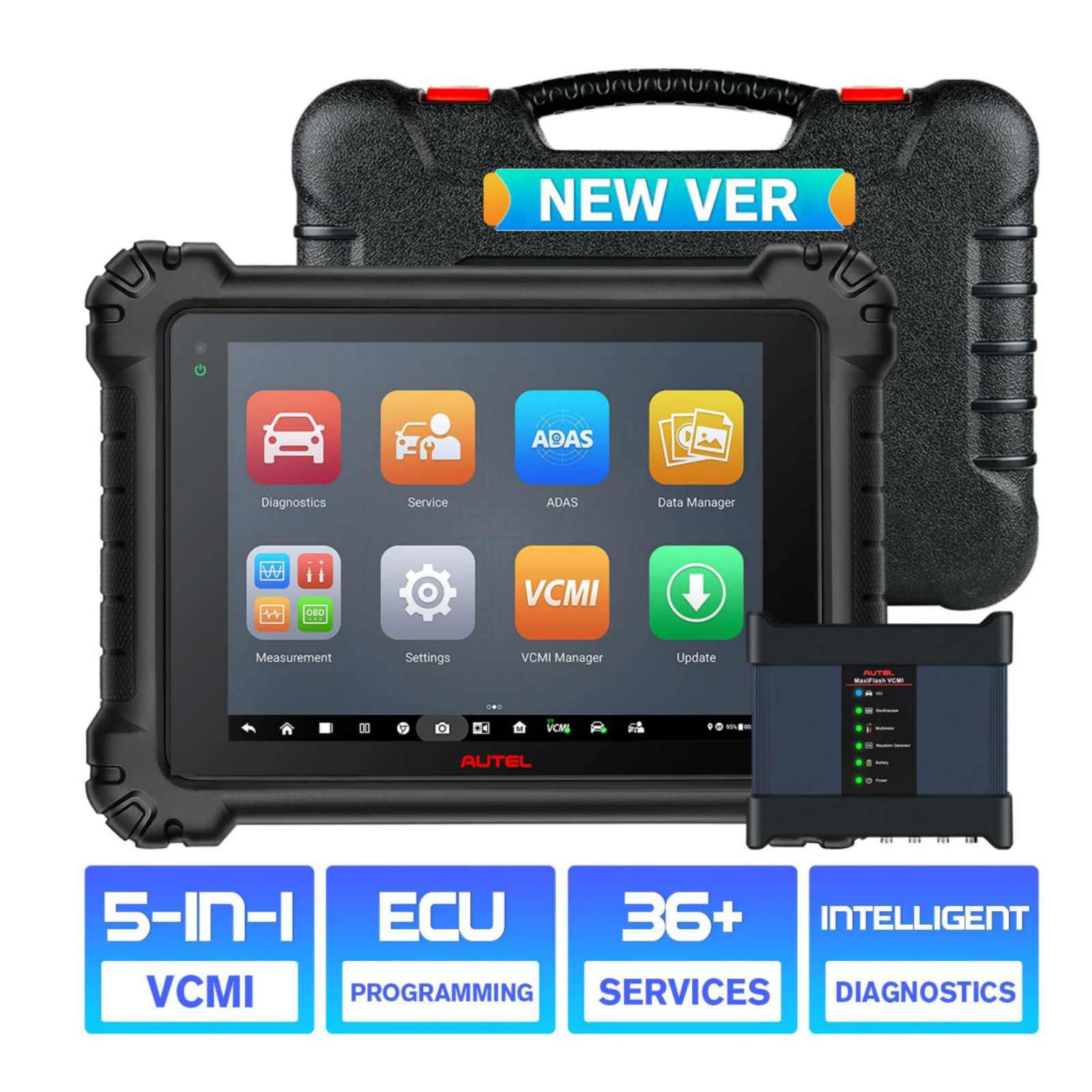 2025 Autel Maxisys MS919 Diagnostic Scanner 5-in-1 VCMI, ECU Programming & Coding, Topology Module Mapping, Same as MS Ultra Upgraded of MS909