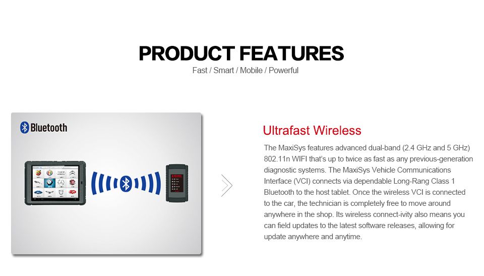 Autoel maxisys pro ms908p a bordo Bluetooth / WiFi Diagnosis / herramienta de programación ECU