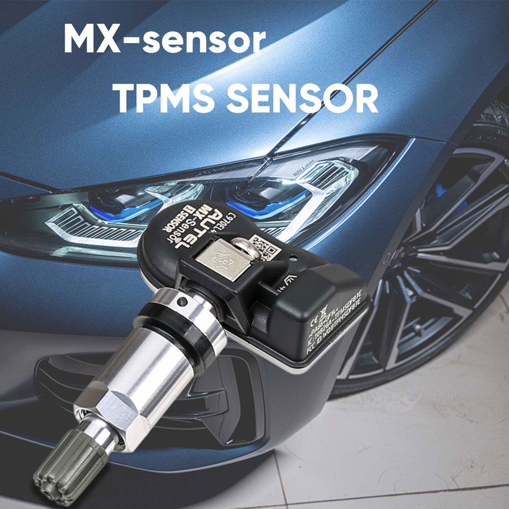 4pcs Autel MX-Sensor 315MHz+433MHz 2 in 1 Universal Programmable TPMS Sensor Metal/Rubber