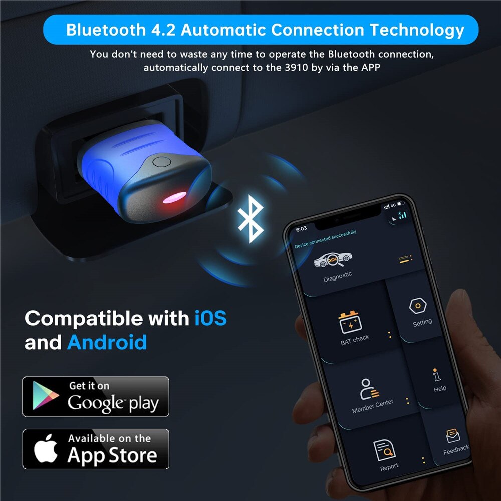 Escáner autophix 3910 Bluetooth obd2 para BMW / mini / Rolls - Royce diagnóstico de fallas automotrices EPB CBS etc batería para comprobar la entrada del acelerador