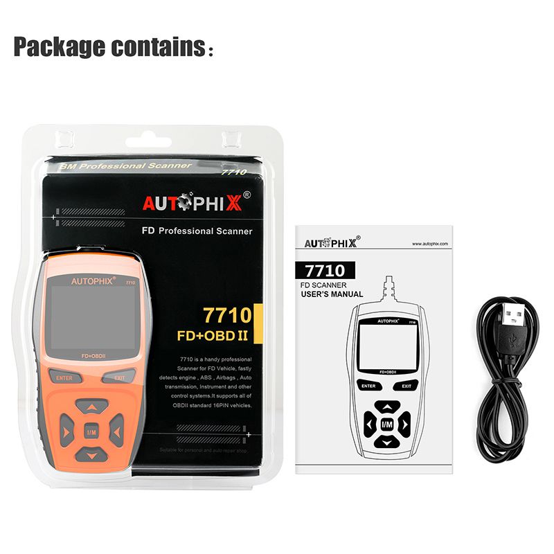 Autophix 7710 for Ford EPB DPF ABS SRS Oil FD+OBDII Multi Scan Tool 