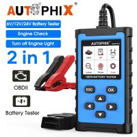 Autophix BAS300 Plus 2-in-1 자동차 스캐너 코드 리더기 OBD 2 자동차 진단 도구 OBD2 엔진 검사 6/12/24V 축전지 테스터