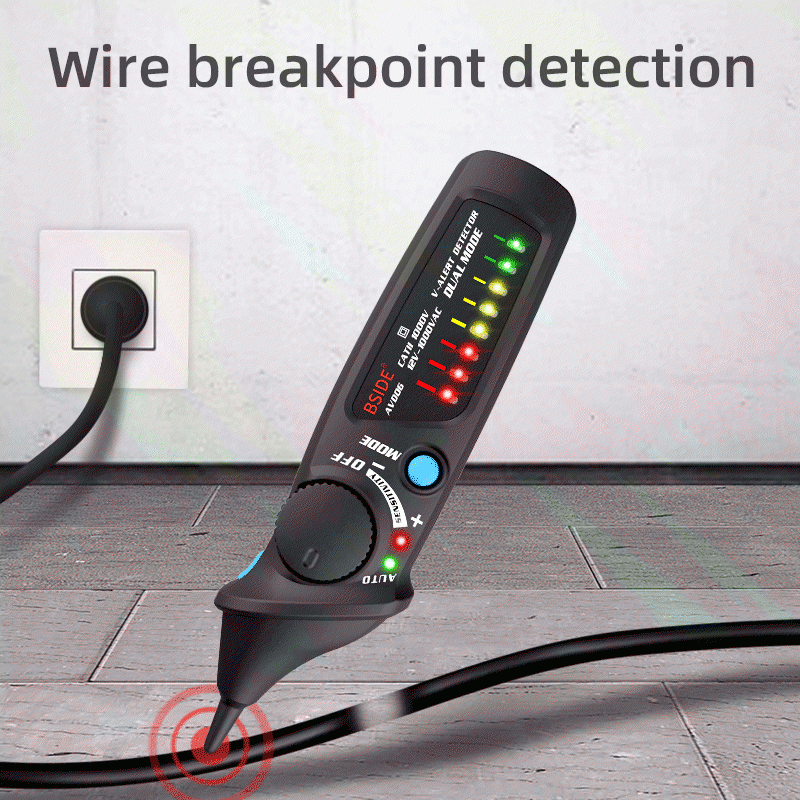 Bside avd06 detector de tensión no controlado de doble modo AC 12 - 1000v detector automático / manual ncv sensibilidad de Inspección en vivo ajustable