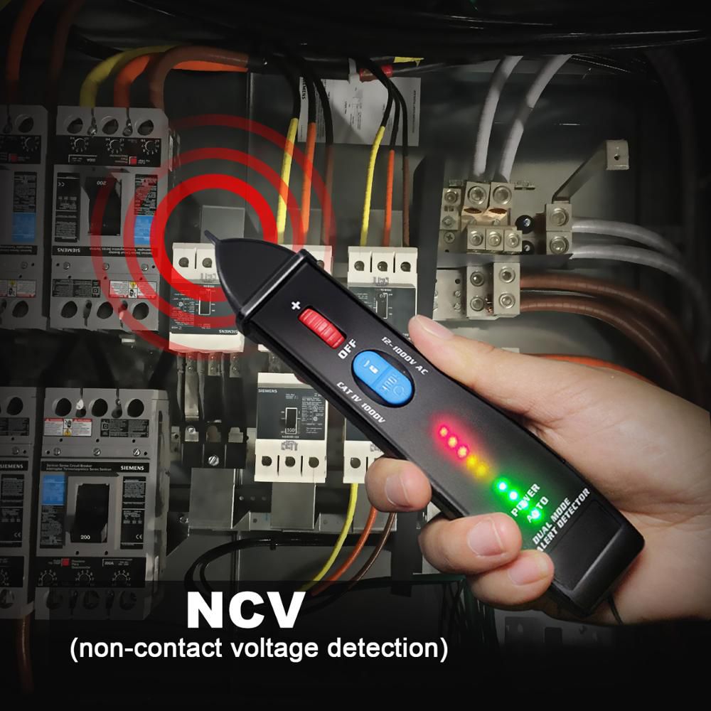 Indicador de detector de tensión no controlado bside avd07 detector inteligente de pluma eléctrica encendido / neutro distinción de línea inspección de continuidad ncv